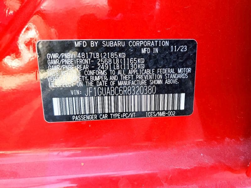 2024 SUBARU IMPREZA 12