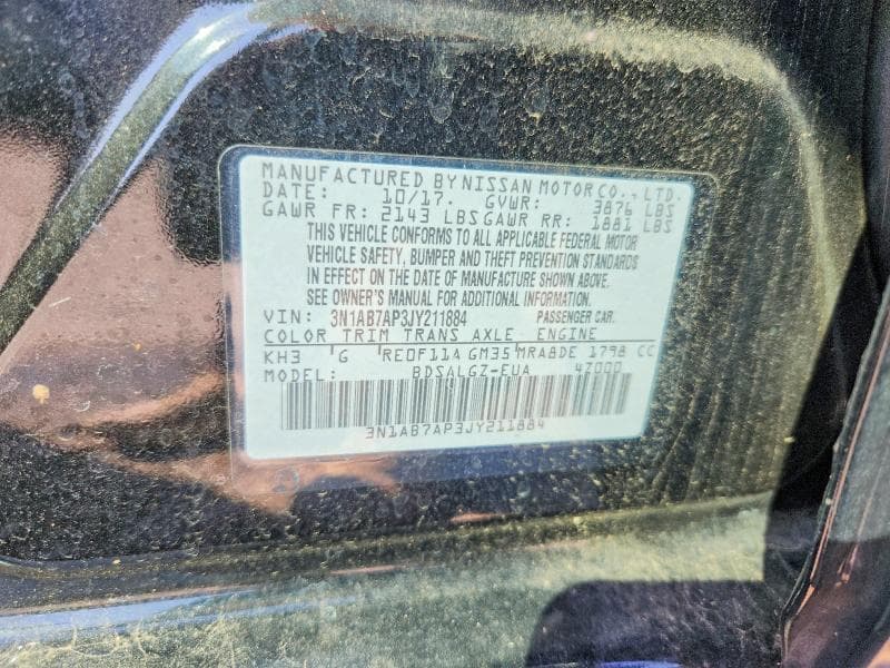 2018 NISSAN SENTRA SL 13