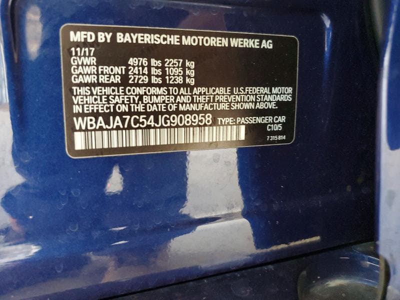 2018 BMW 530 XI 13