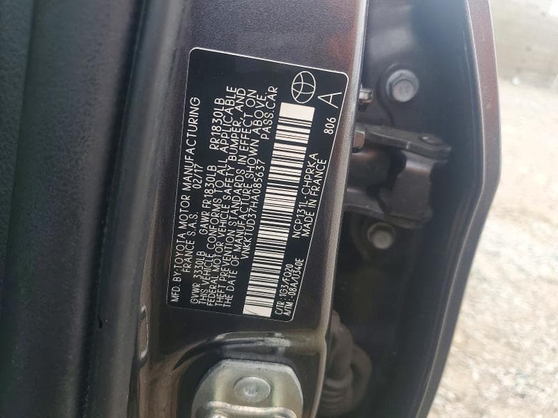 2017 TOYOTA YARIS 5-DOOR L FLEET 12