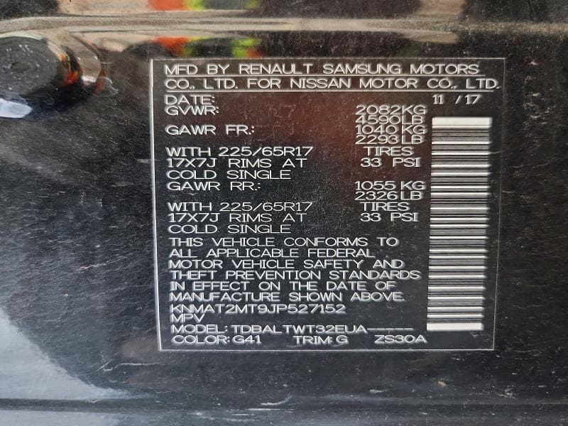 2018 NISSAN ROGUE SV 13