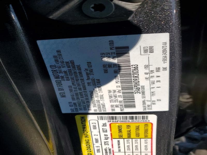 2018 FORD FUSION SE 12