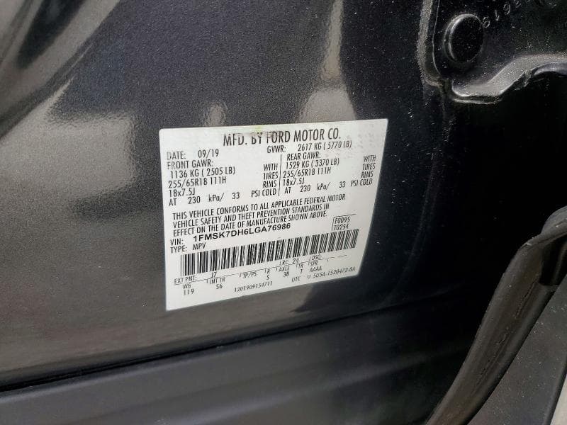 2020 FORD EXPLORER XLT 14