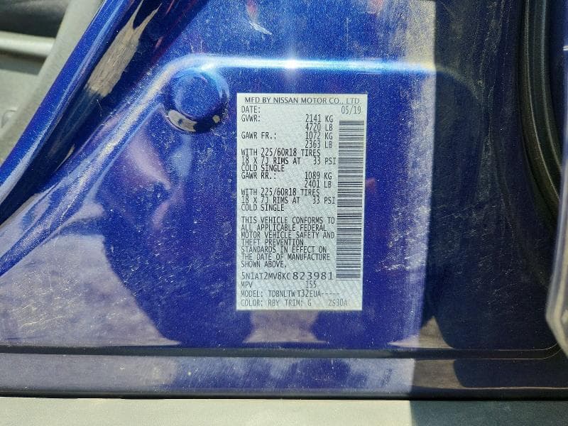 2019 NISSAN ROGUE SV 13