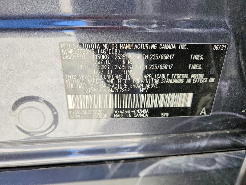 2021 TOYOTA RAV4 XLE 13