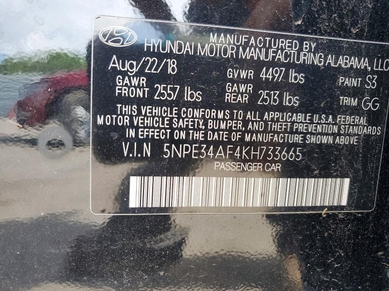 2019 HYUNDAI SONATA SEL 12
