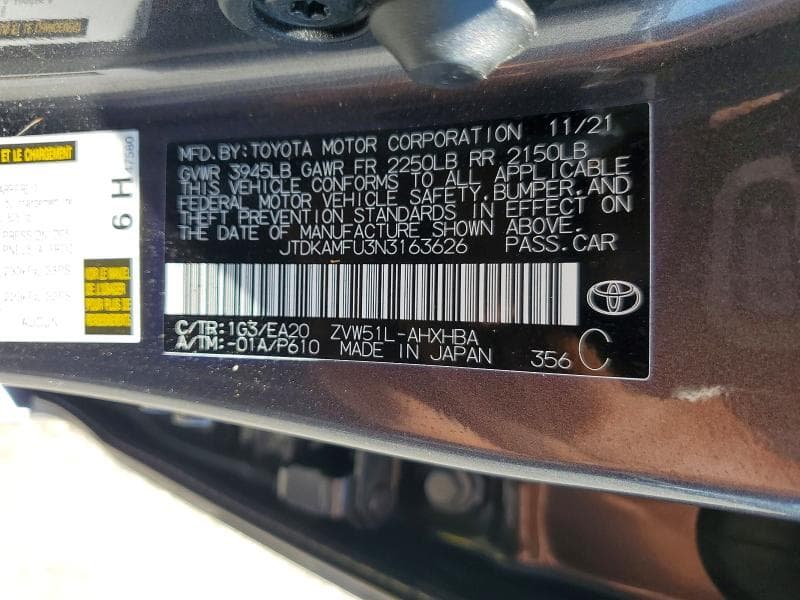 2022 TOYOTA PRIUS XLE 12