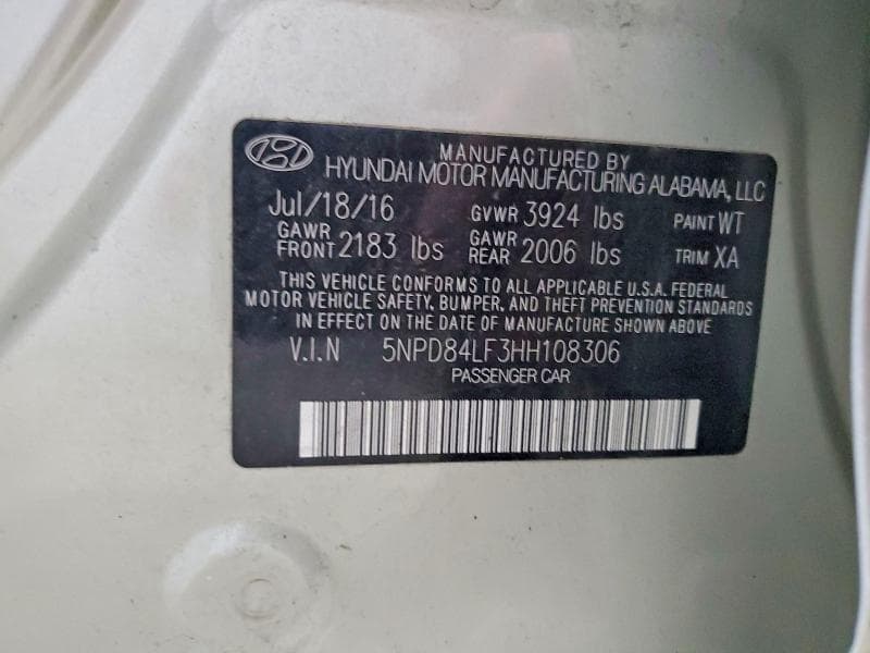 2017 HYUNDAI ELANTRA SE 13