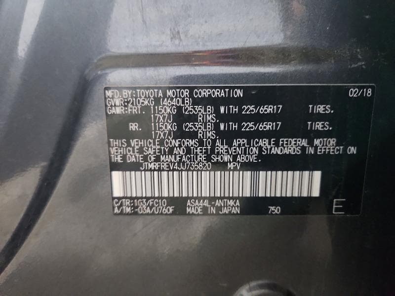 2018 TOYOTA RAV4 XLE 13