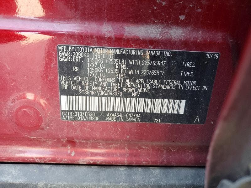 2019 TOYOTA RAV4 LE 14