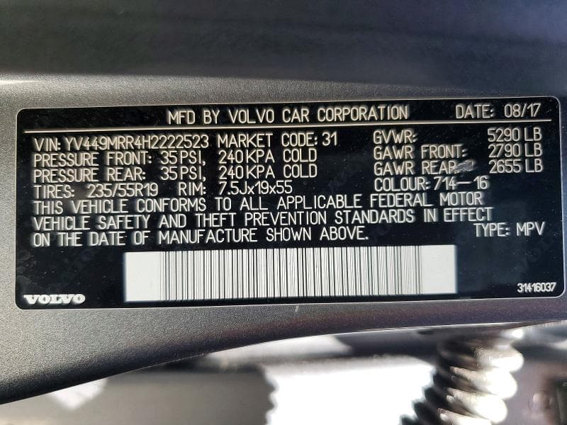 2017 VOLVO XC60 T6 DYNAMIC 13