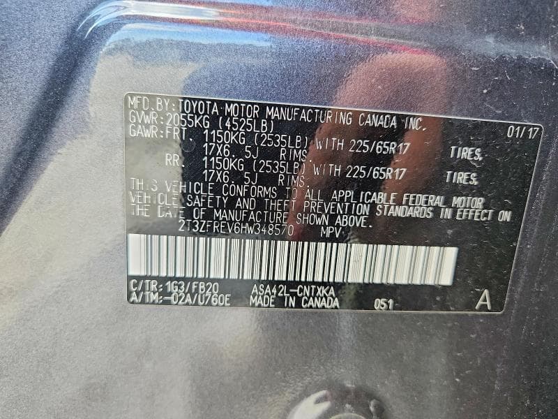 2017 TOYOTA RAV4 LE 13