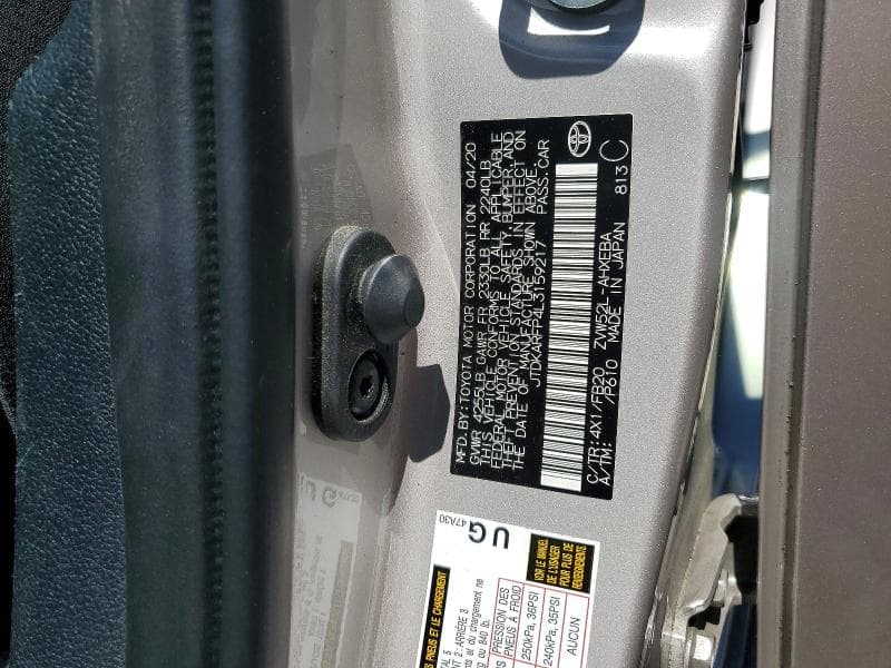 2020 TOYOTA PRIUS PRIME LE 12