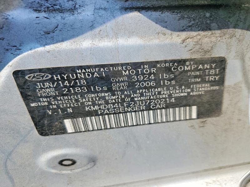 2018 HYUNDAI ELANTRA SEL 12