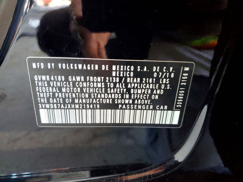 2017 VOLKSWAGEN JETTA SE 12