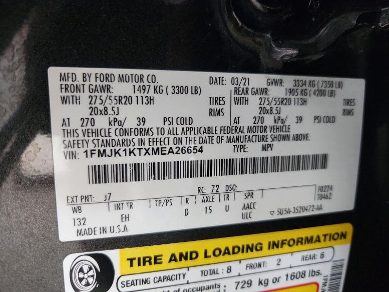 2021 FORD EXPEDITION MAX LIMITED 14