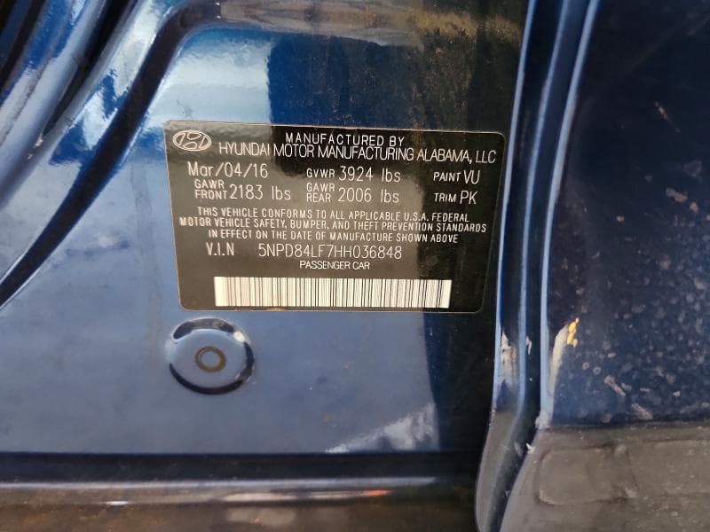 2017 HYUNDAI ELANTRA SE 12