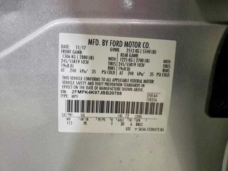 2018 FORD EDGE TITANIUM 13