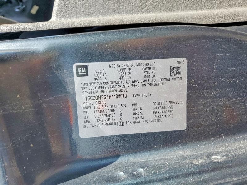 2017 CHEVROLET EXPRESS G3500 13
