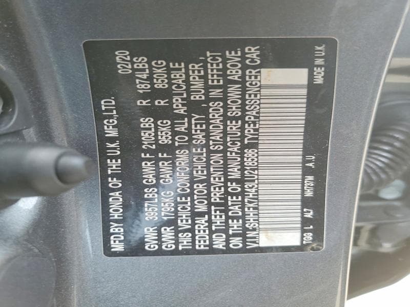 2020 HONDA CIVIC SPORT 12