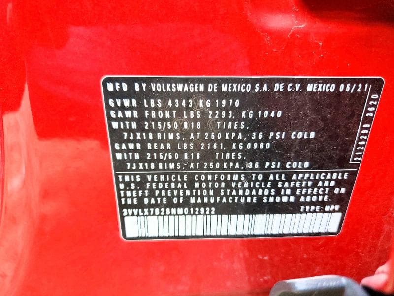 2022 VOLKSWAGEN TAOS SE IQ DRIVE 13