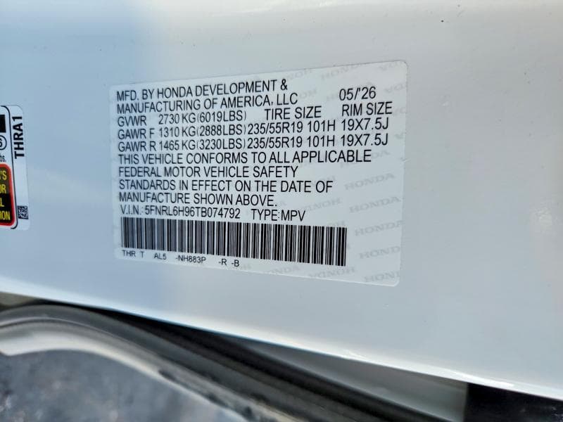 2026 HONDA ODYSSEY ELITE 12