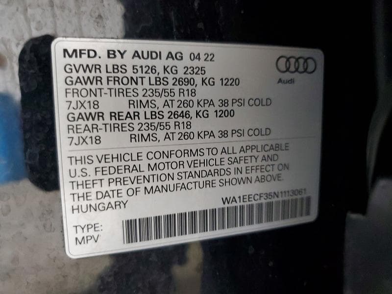 2022 AUDI Q3 PREMIUM PLUS S LINE 45 14