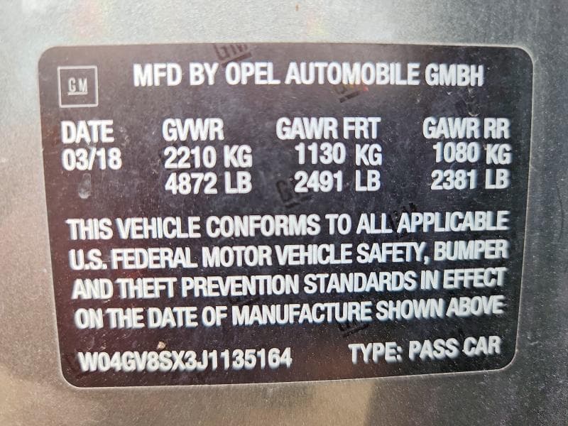 2018 BUICK REGAL TOURX ESSENCE 13