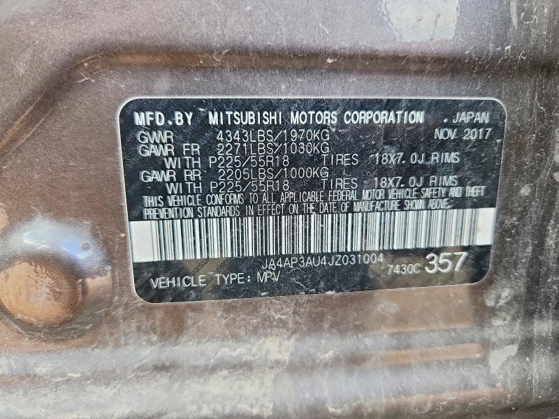 2018 MITSUBISHI OUTLANDER SPORT ES 12