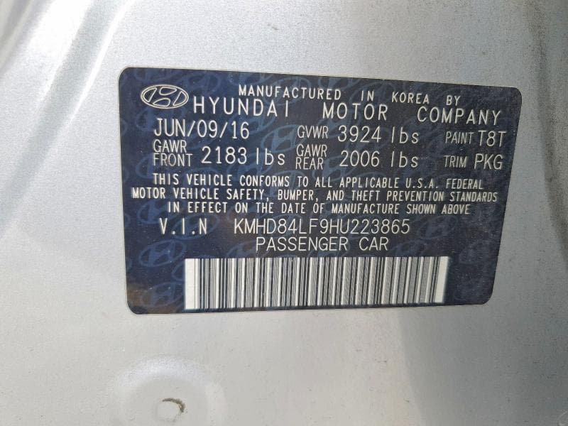 2017 HYUNDAI ELANTRA LIMITED 13