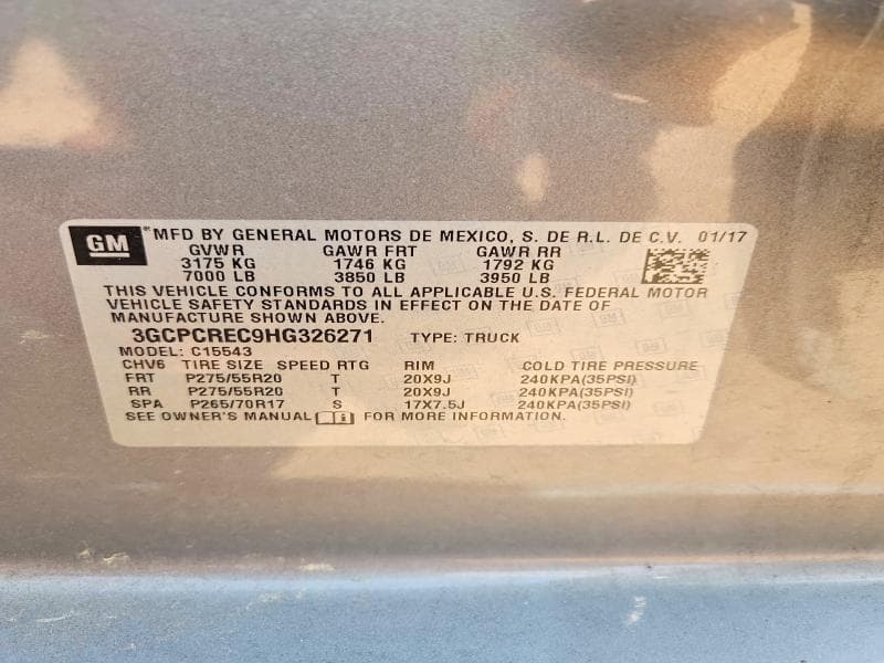 2017 CHEVROLET SILVERADO C1500 LT 12