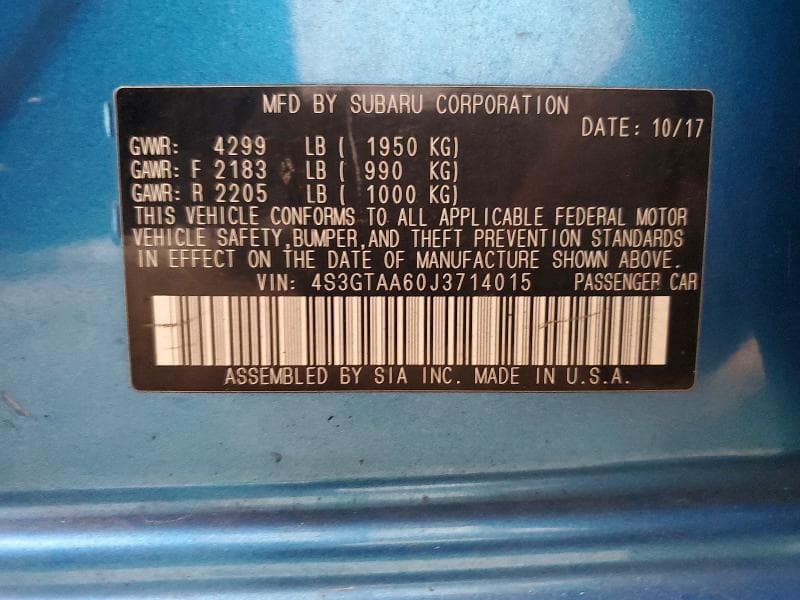 2018 SUBARU IMPREZA 12
