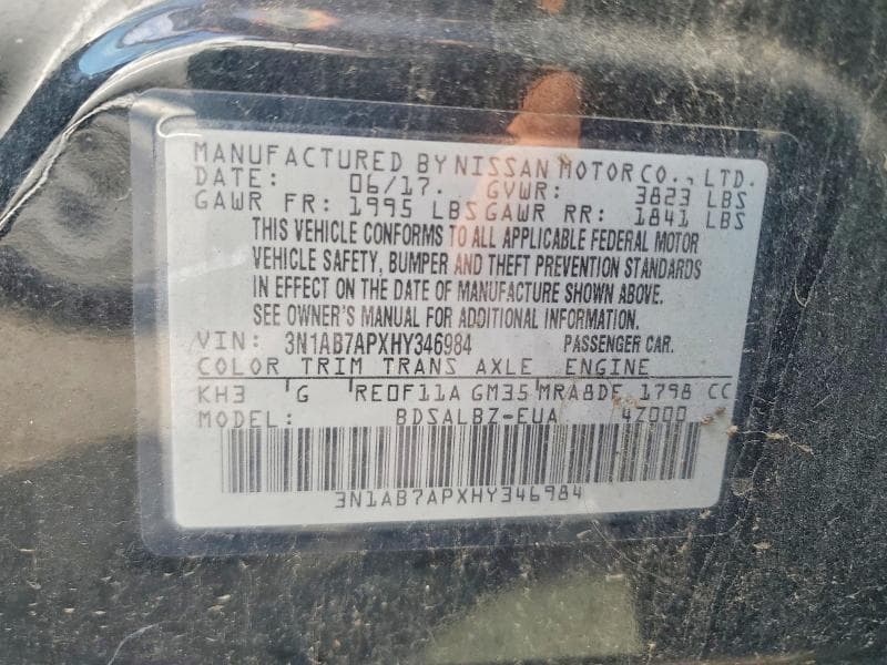 2017 NISSAN SENTRA S 12