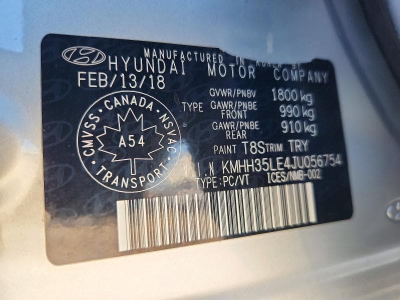 2018 HYUNDAI ELANTRA GT BASE 13