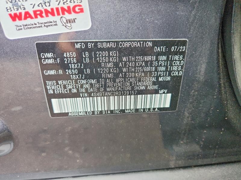 2024 SUBARU OUTBACK LIMITED 12