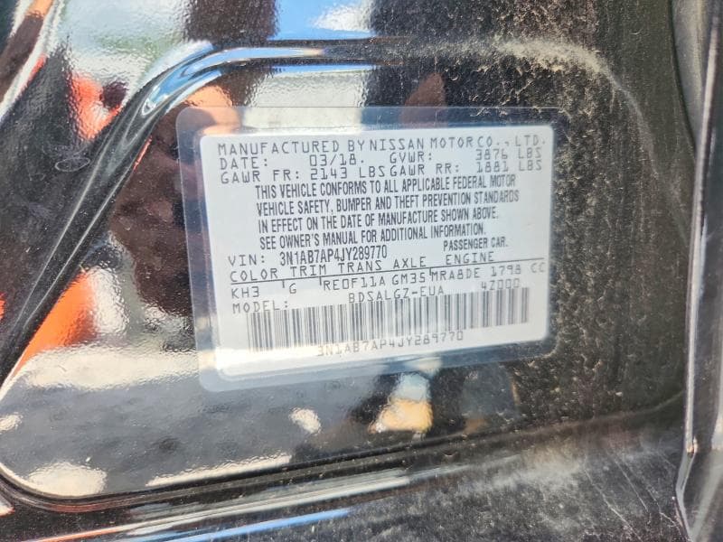 2018 NISSAN SENTRA SL 13