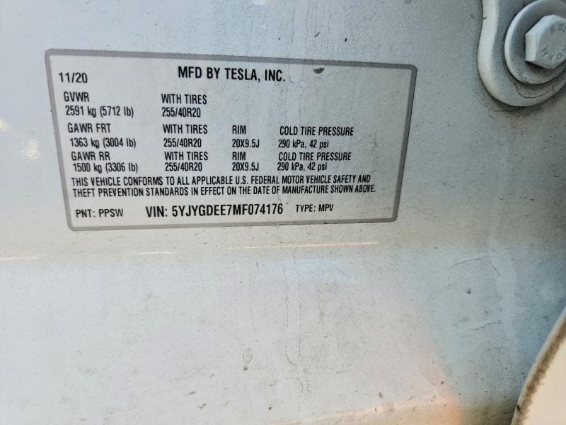 2021 TESLA MODEL Y 14