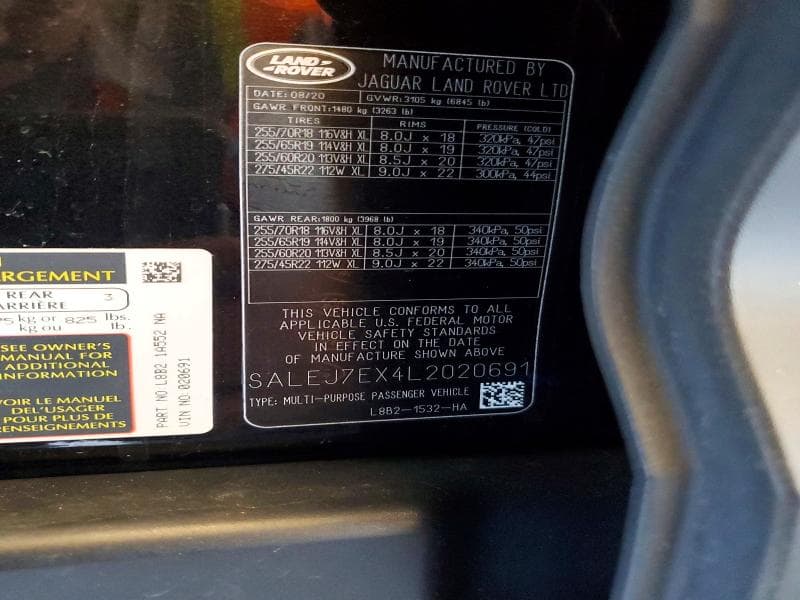 2020 LAND ROVER DEFENDER 110 S 14