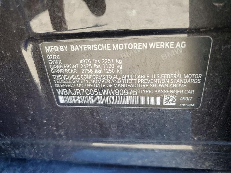 2020 BMW 530 XI 12