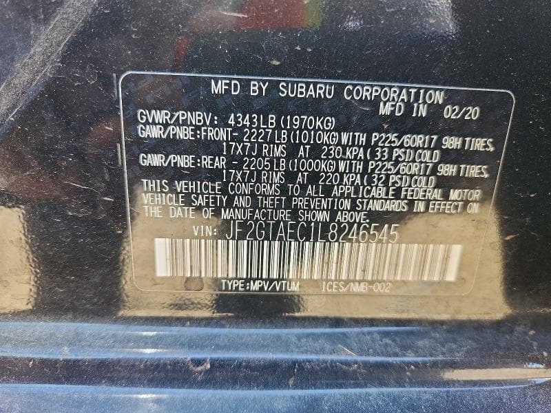 2020 SUBARU CROSSTREK PREMIUM 13