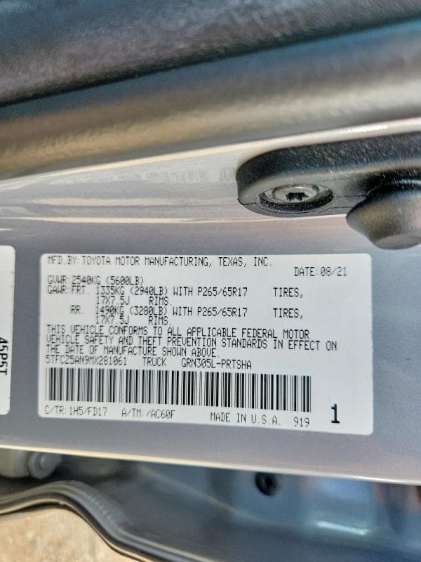 2021 TOYOTA TACOMA TRD SPORT 12