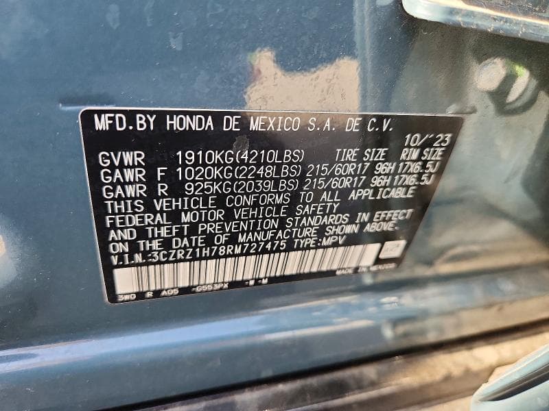 2024 HONDA HR-V EXL 13