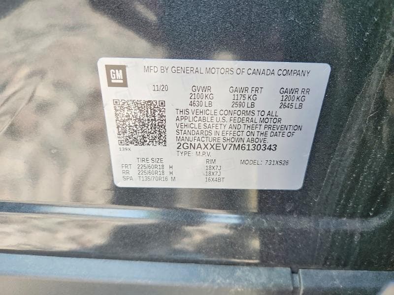 2021 CHEVROLET EQUINOX PREMIER 13