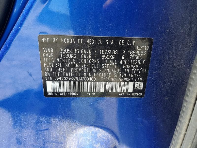 2020 HONDA FIT EX 12