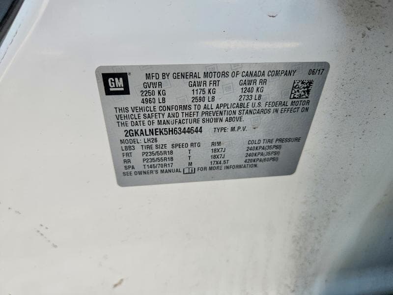 2017 GMC TERRAIN SLE 14