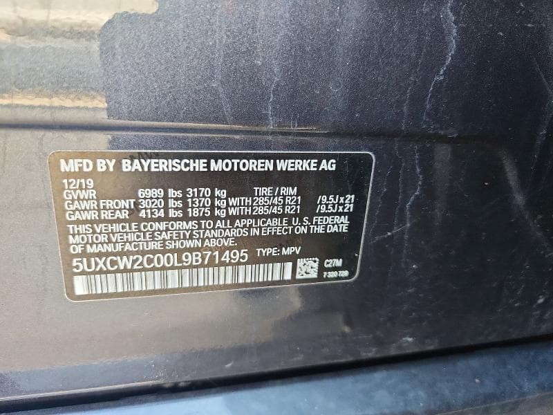 2020 BMW X7 XDRIVE40I 12
