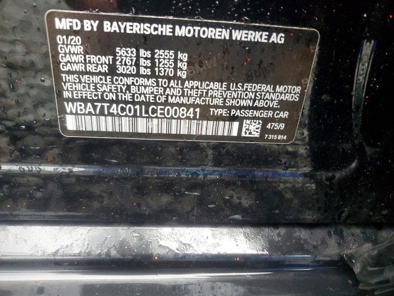 2020 BMW 740 XI 12