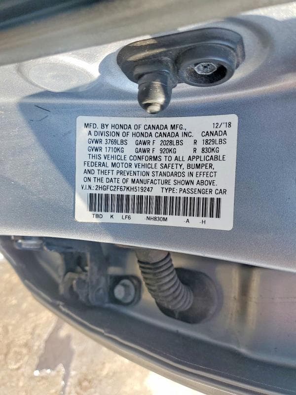 2019 HONDA CIVIC LX 12