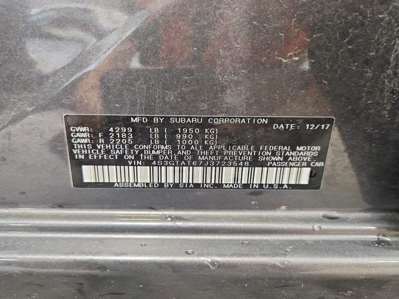 2018 SUBARU IMPREZA LIMITED 12