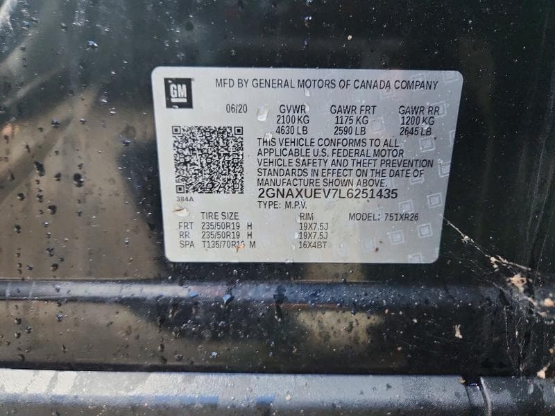 2020 CHEVROLET EQUINOX LT 13